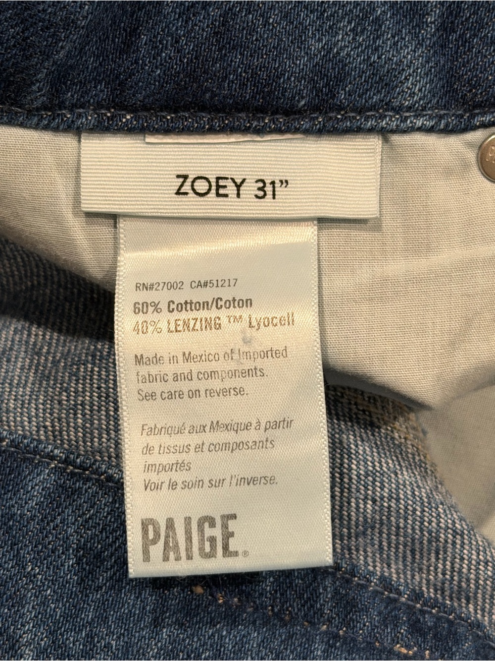Paige Jeans Womens Blue Denim Zoey Wide Leg High Rise Boho Size 29 - Picture 13 of 16